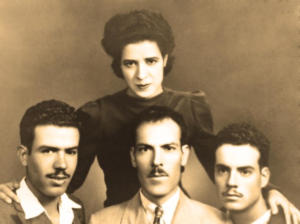 From top and left to right, Nieves "Nancy" Vargas Marin, Alfonso "Pancho" Vargas Marin, Atenojenes Vargas Marin, and Luis Vargas Marin in Mexico, D.F., in 1934.