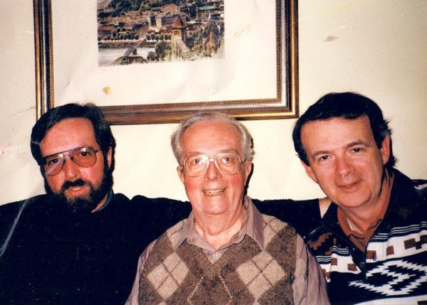 Charlie Davis with father and brother